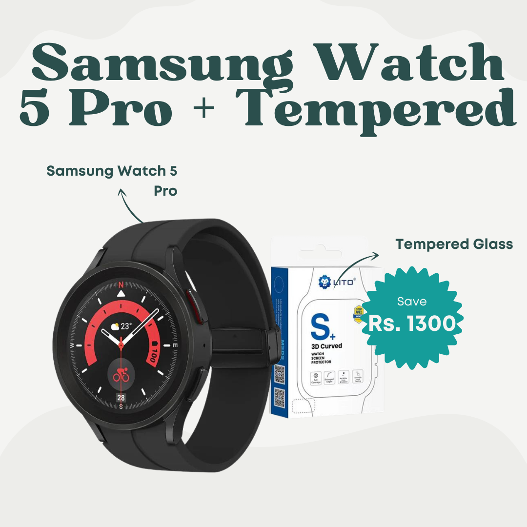Samsung Galaxy Watch 5 Pro + Tempered Glass