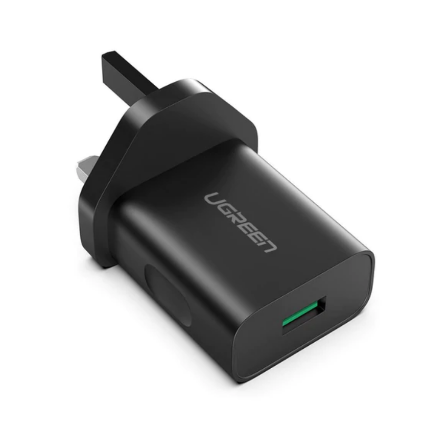 UGREEN Fast Charging Power Adapter with QC3.0 UK (Black) - 70165