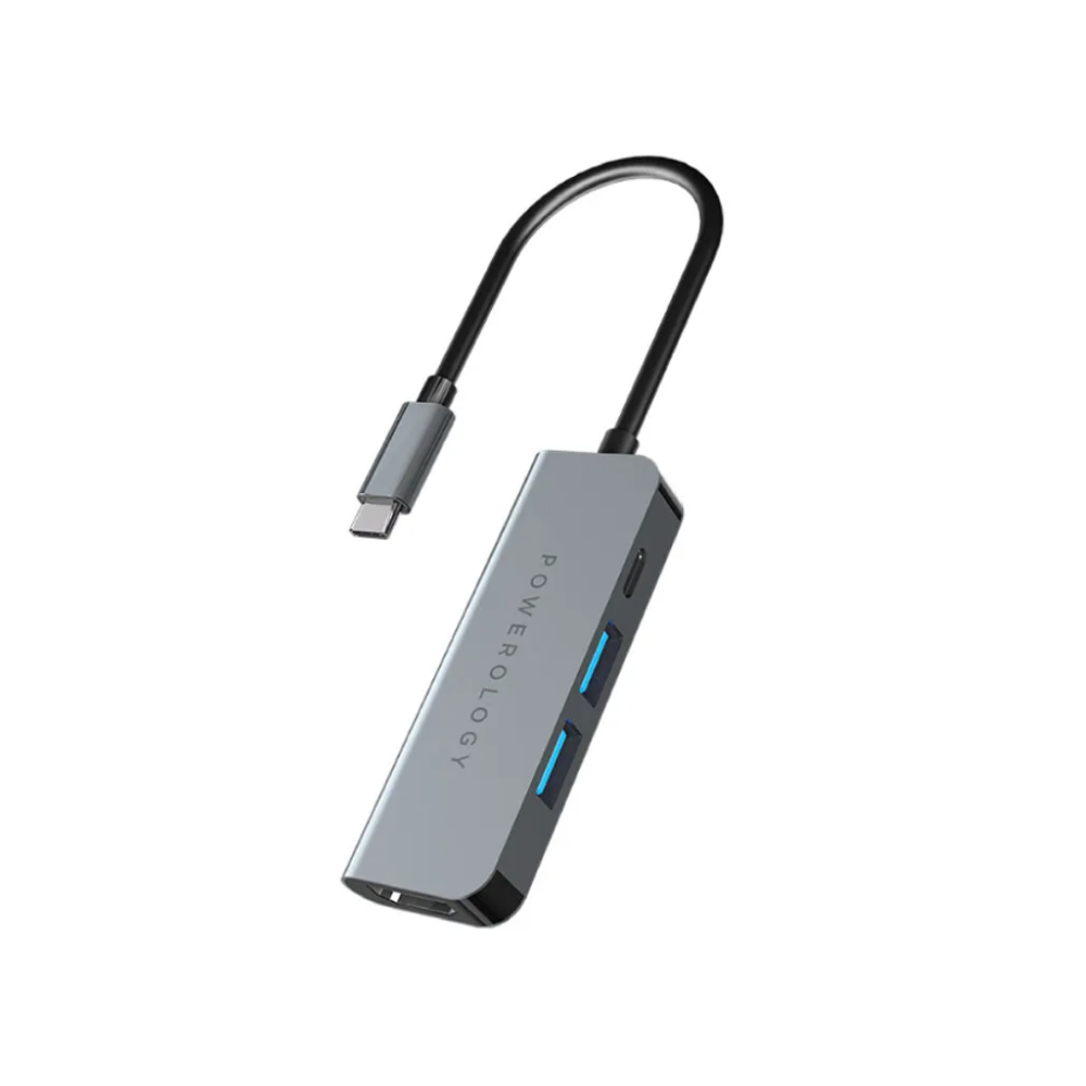 Powerology 4-in-1 USB-C Hub