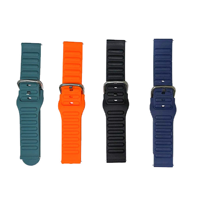 20mm/22mm Silicone Ribbed Watch Strap