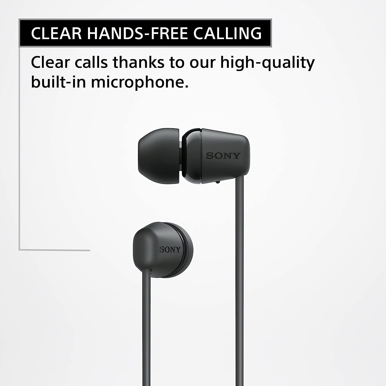 Sony WI-C100 Wireless in-Ear Bluetooth Headphones with Built-in Microphone