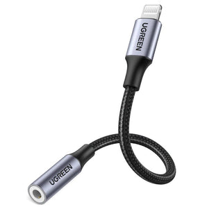 Ugreen Lightning to 3.5mm Braided Adapter - 30756 (10cm)