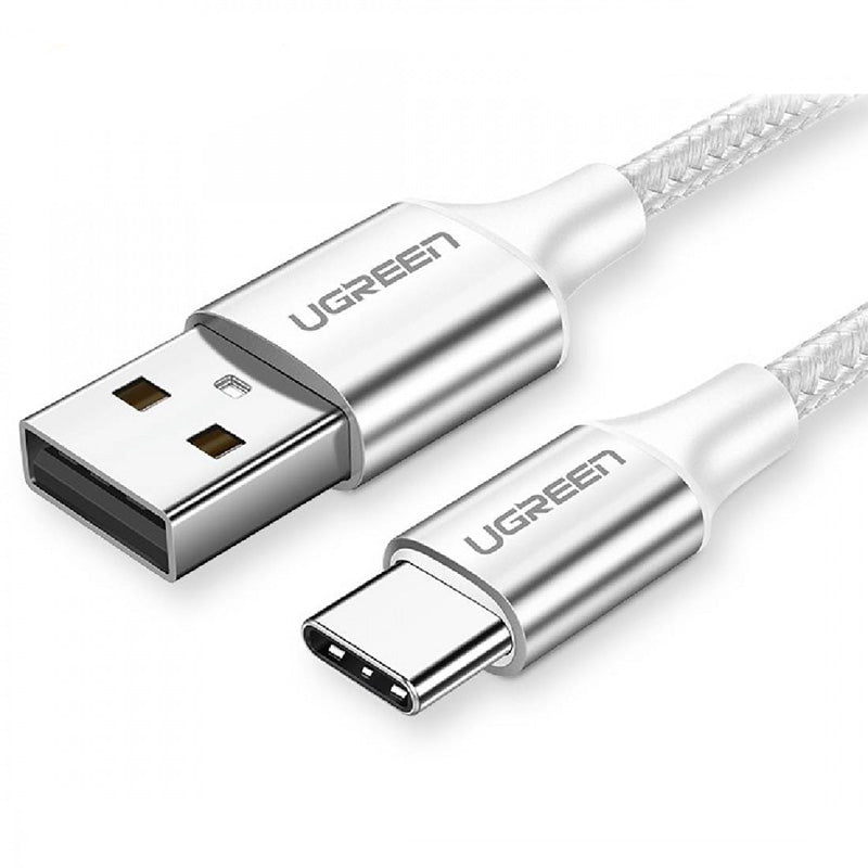 UGREEN USB-A 2.0 To USB-C Cable Nickel Plating Aluminum Braid 0.25m - 60129