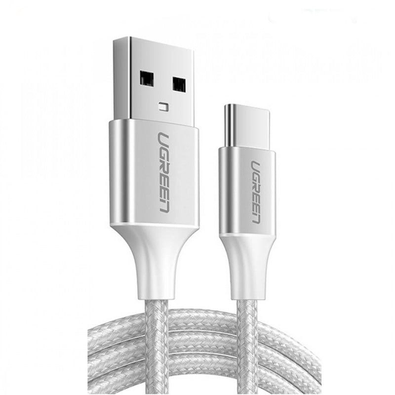 UGREEN USB-A 2.0 To USB-C Cable Nickel Plating Aluminum Braid 0.25m - 60129