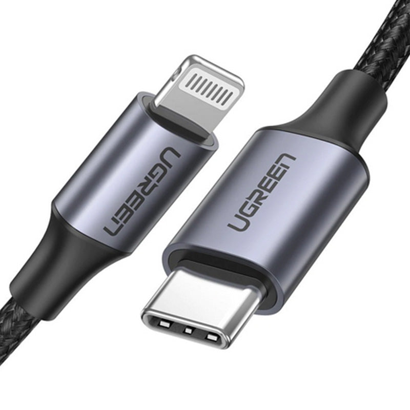 UGREEN USB-C To Lightning M/M Cable Aluminum Shell Braided 1m - 60759