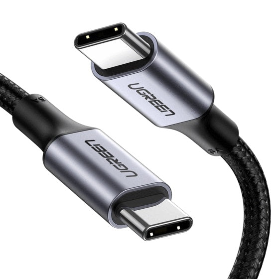 UGREEN USB Type-C to USB Type-C Braided Cable with Aluminum Case, 1 Meter - 70427