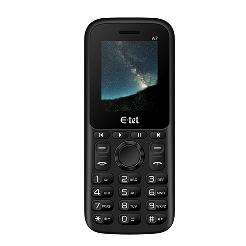 E-TEL A7 Buddy Mobile Phone - Black